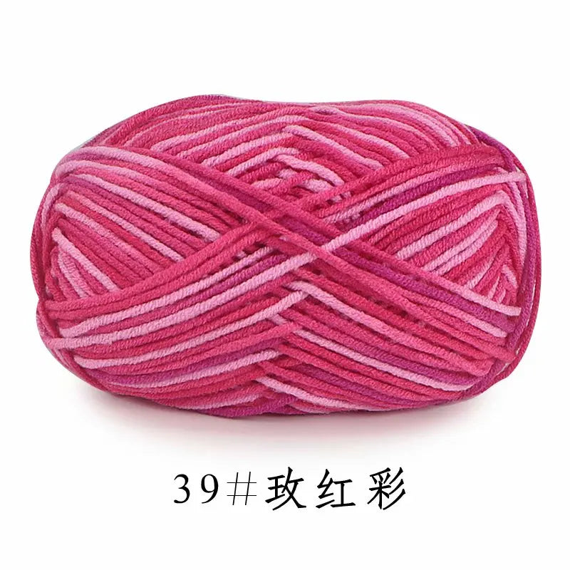 Colorful Soft Cotton Yarn 5Strands 50g 2.5mm