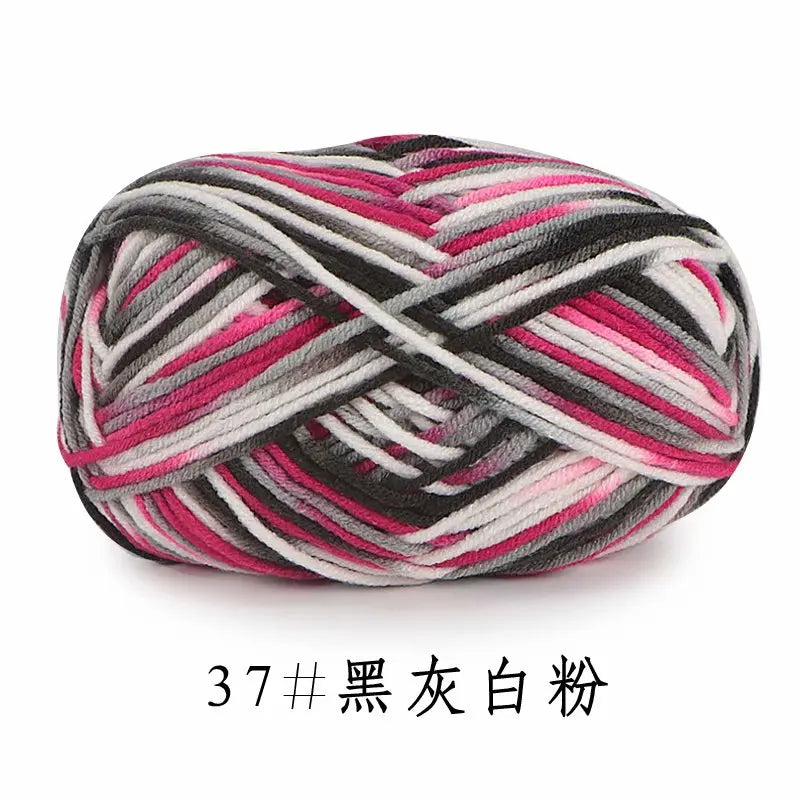 Colorful Soft Cotton Yarn 5Strands 50g 2.5mm
