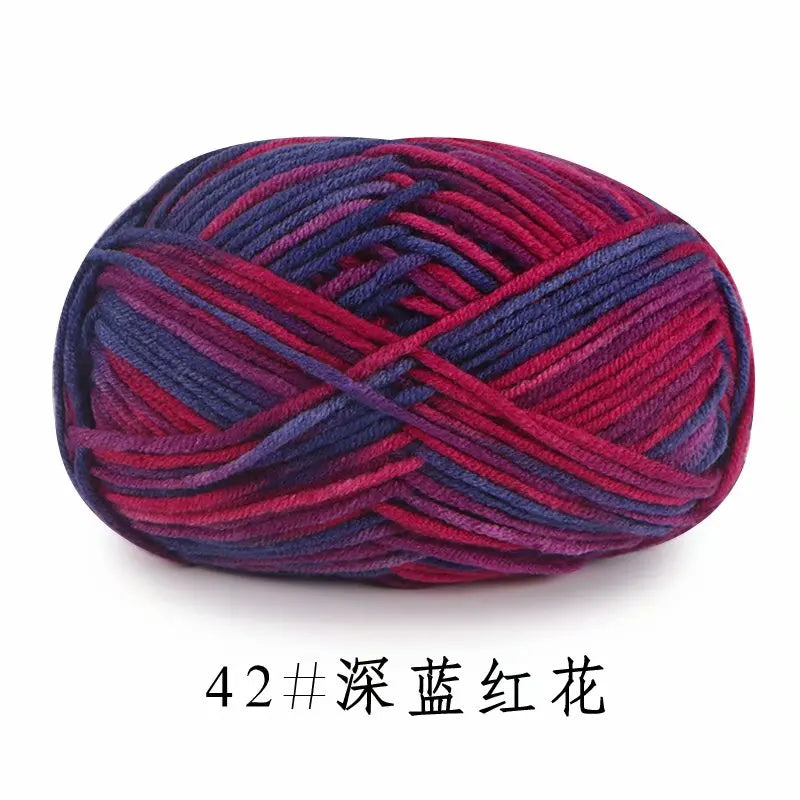 Colorful Soft Cotton Yarn 5Strands 50g 2.5mm