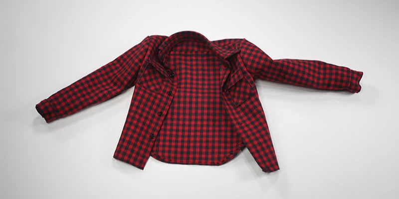 Casual Wear Open Collar Plaid Shirt & Multi Pocket Cargo Pants variety