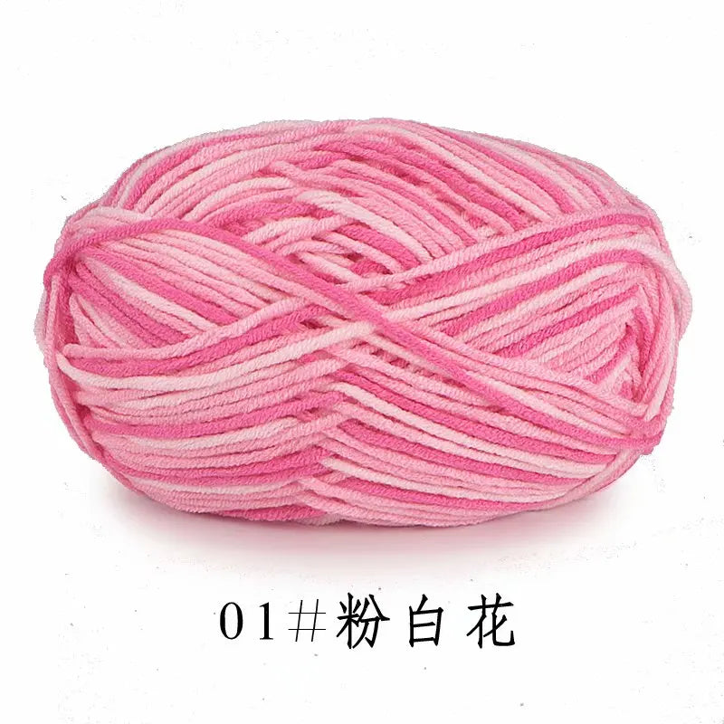 Colorful Soft Cotton Yarn 5Strands 50g 2.5mm