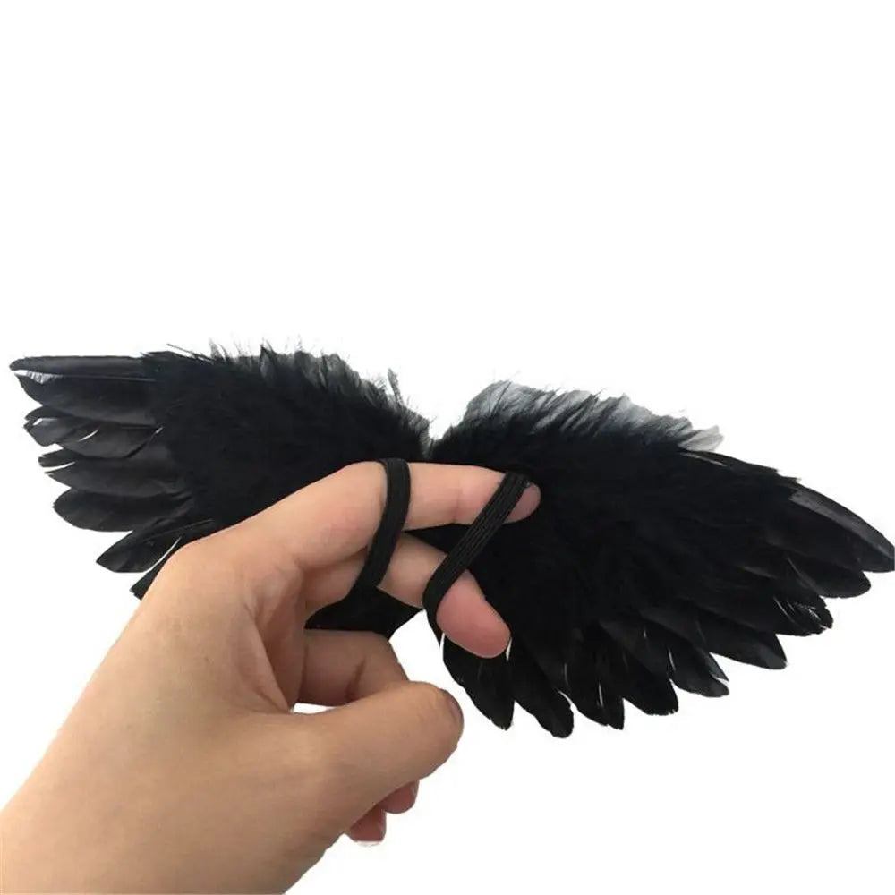 Tallulah White / Black Model Mini Feather Wing 1/6 Doll