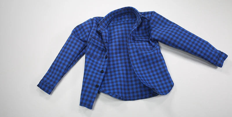 Casual Wear Open Collar Plaid Shirt & Multi Pocket Cargo Pants variety
