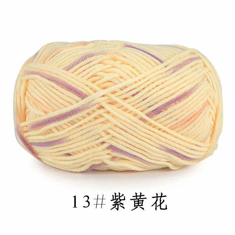 Colorful Soft Cotton Yarn 5Strands 50g 2.5mm
