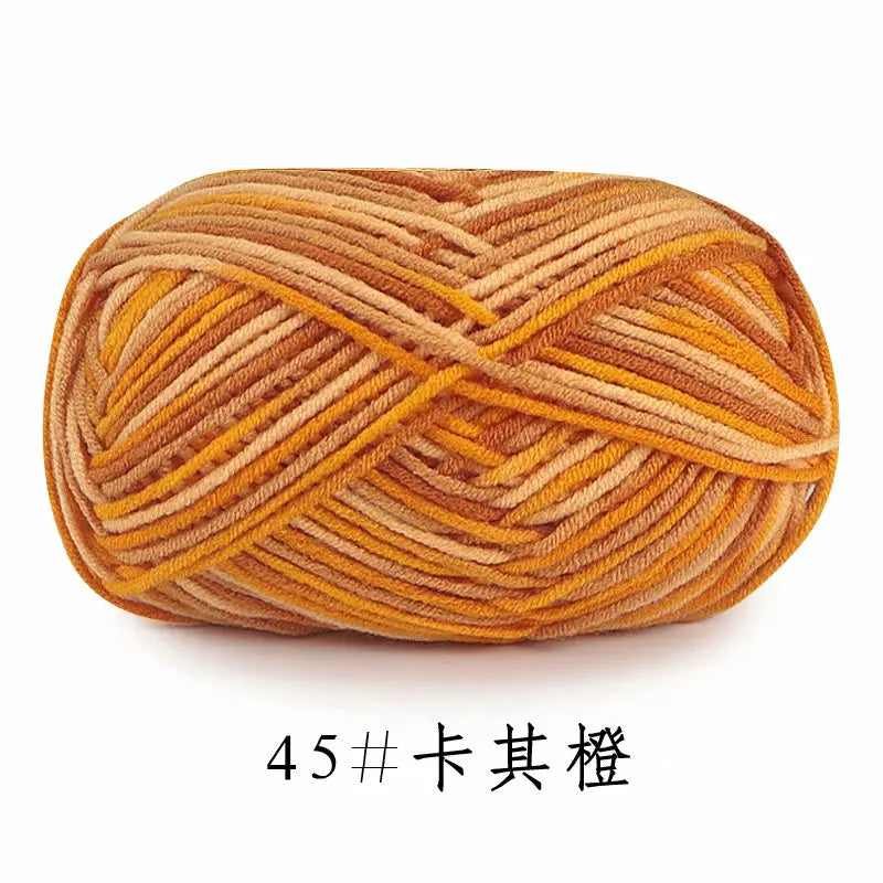 Colorful Soft Cotton Yarn 5Strands 50g 2.5mm