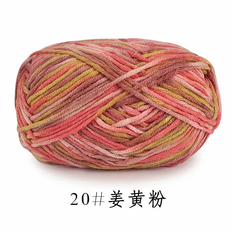 Colorful Soft Cotton Yarn 5Strands 50g 2.5mm