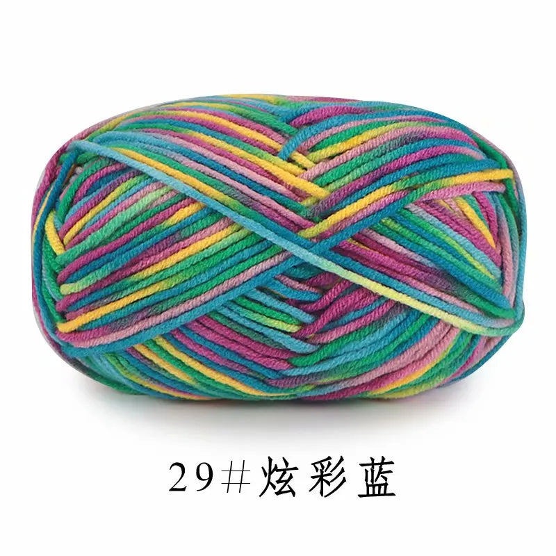 Colorful Soft Cotton Yarn 5Strands 50g 2.5mm