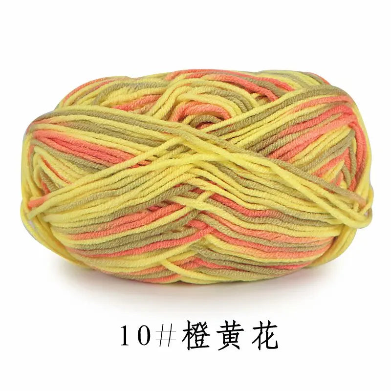 Colorful Soft Cotton Yarn 5Strands 50g 2.5mm
