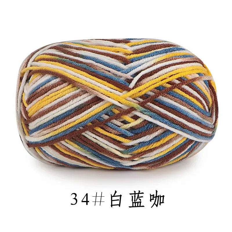 Colorful Soft Cotton Yarn 5Strands 50g 2.5mm