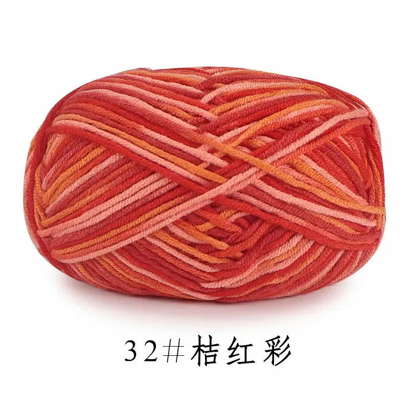 Colorful Soft Cotton Yarn 5Strands 50g 2.5mm