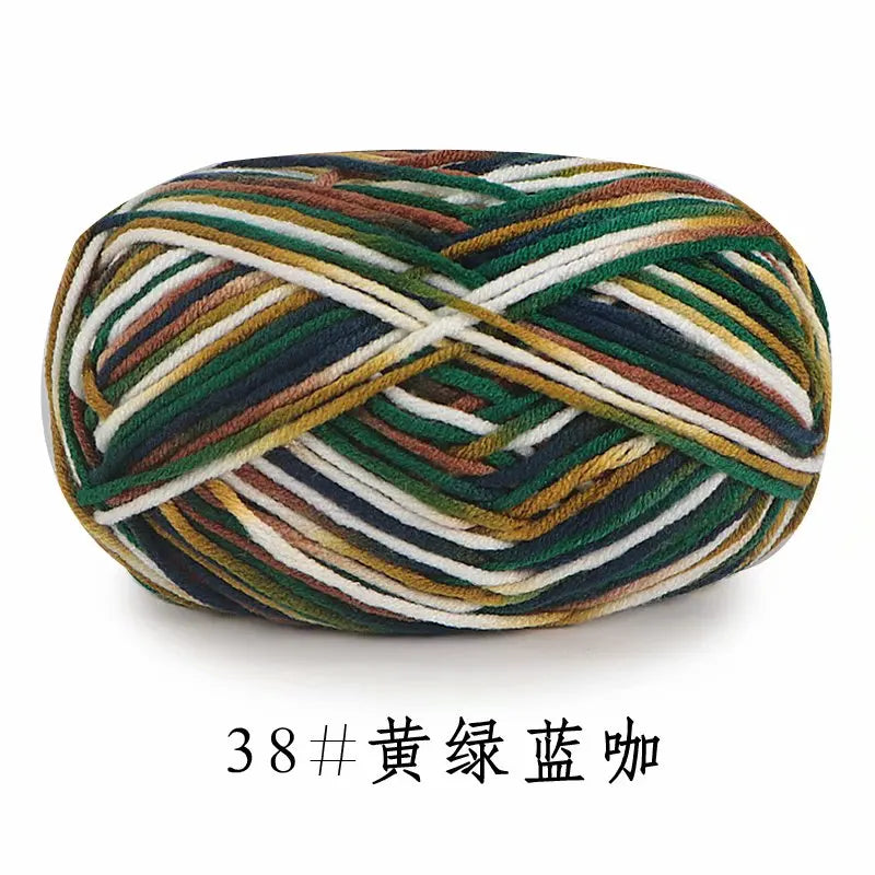 Colorful Soft Cotton Yarn 5Strands 50g 2.5mm