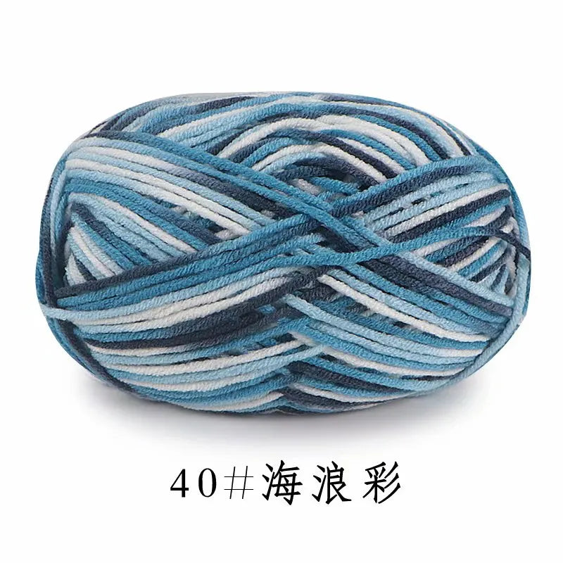 Colorful Soft Cotton Yarn 5Strands 50g 2.5mm