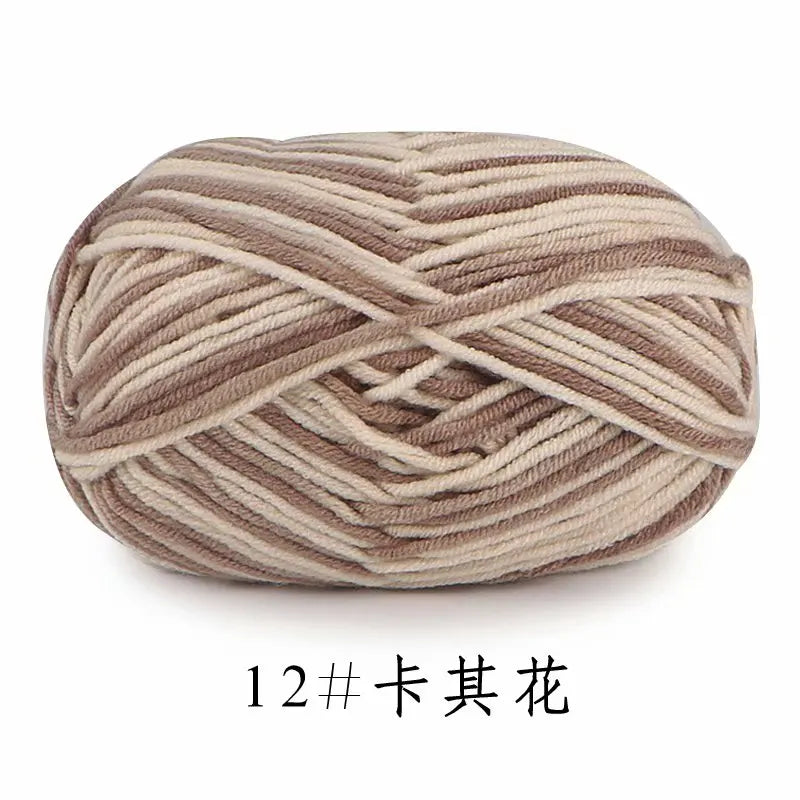 Colorful Soft Cotton Yarn 5Strands 50g 2.5mm