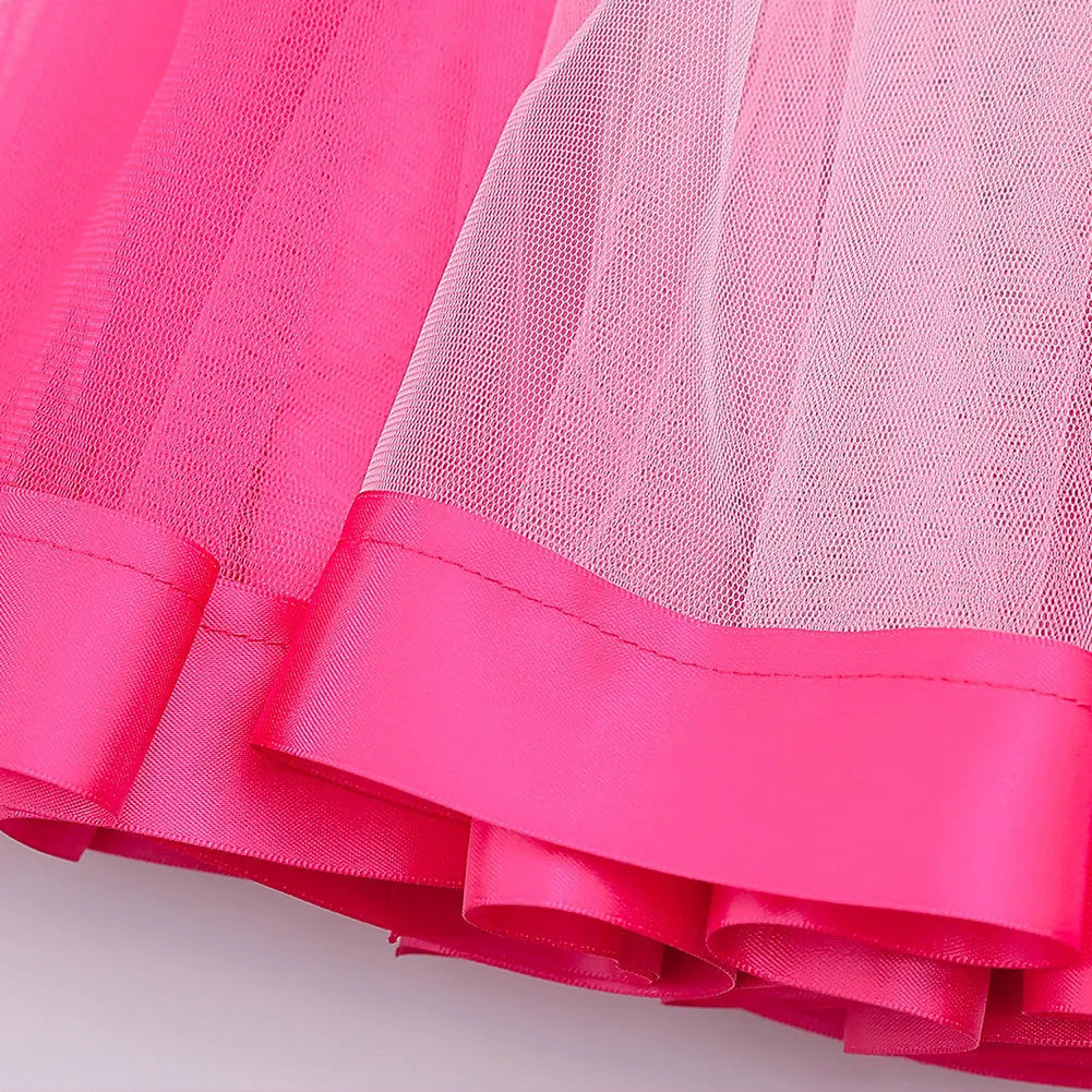 Toddler Girls Movie Barbie T-shirt + Tutu Skirt 2Piece Suit for 4-10Yrs Girls Kid Clothing Birthday Party