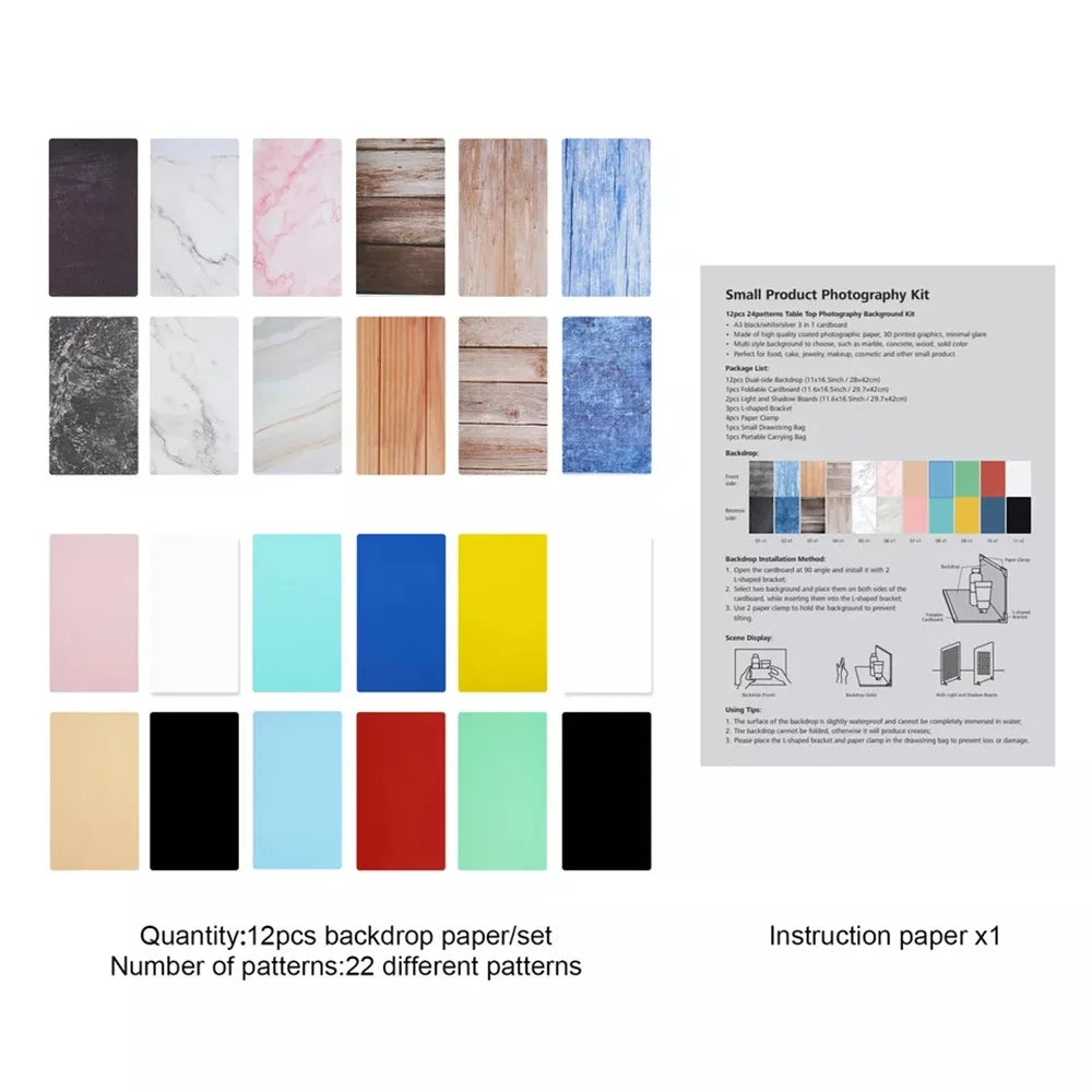 Sandy's Diorama kit 28cm×42cm 12 Double-Sided Background Paper