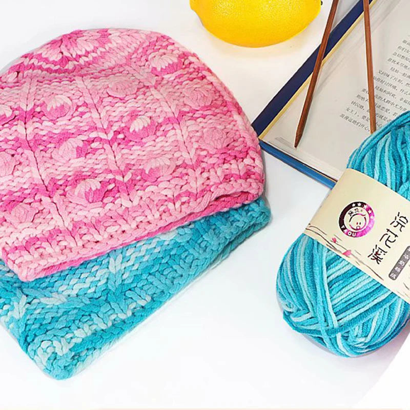 Colorful Soft Cotton Yarn 5Strands 50g 2.5mm