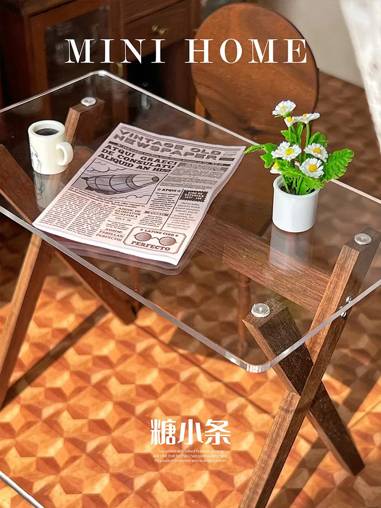 Galaxy Transparent table top, Wood Chair selection