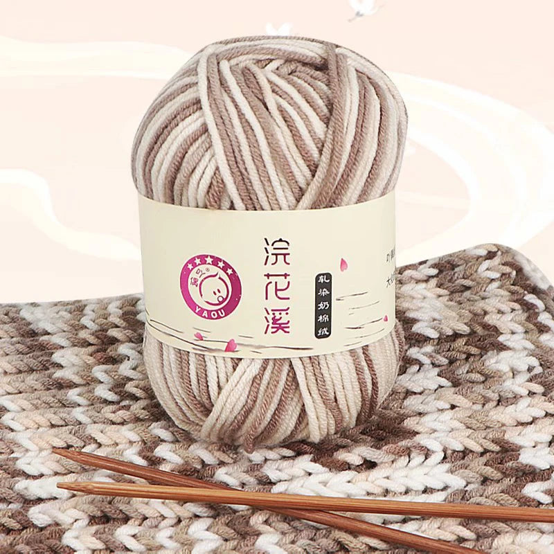 Colorful Soft Cotton Yarn 5Strands 50g 2.5mm