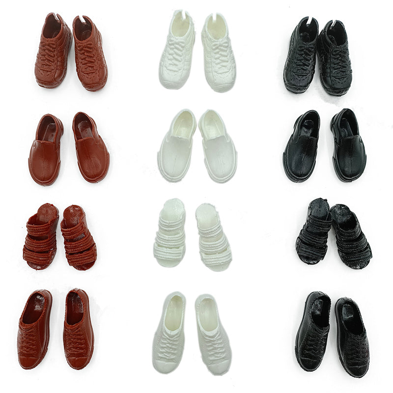 4 Pairs/bag 30cm Male Doll's Shoes 1/6 Accessories