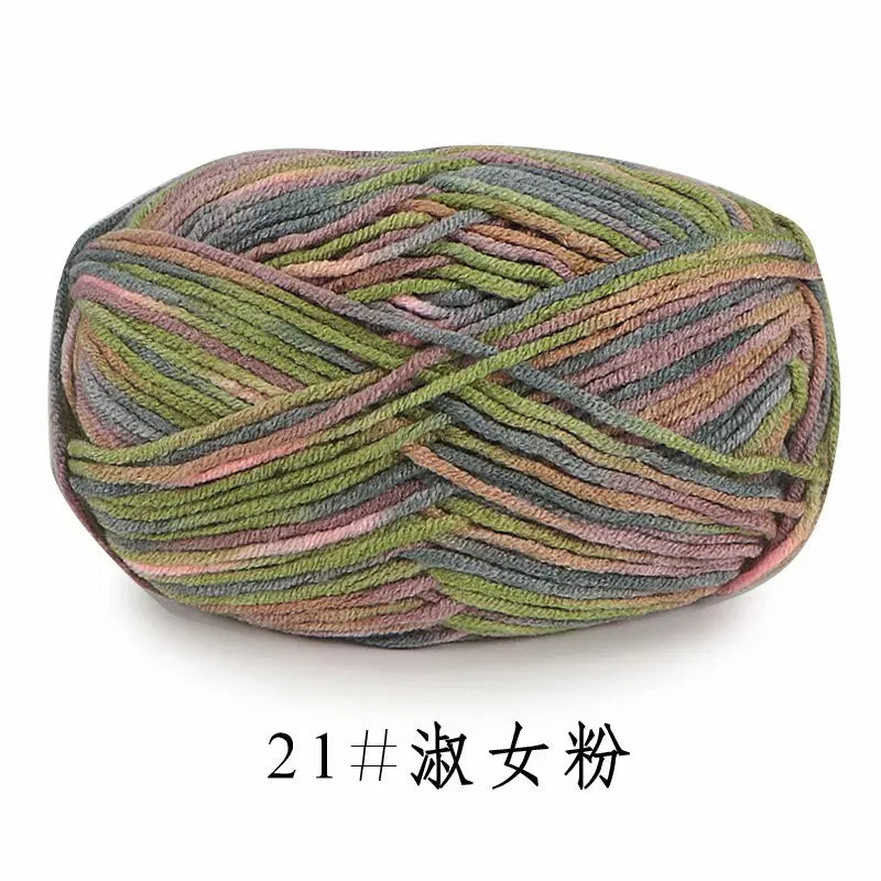 Colorful Soft Cotton Yarn 5Strands 50g 2.5mm