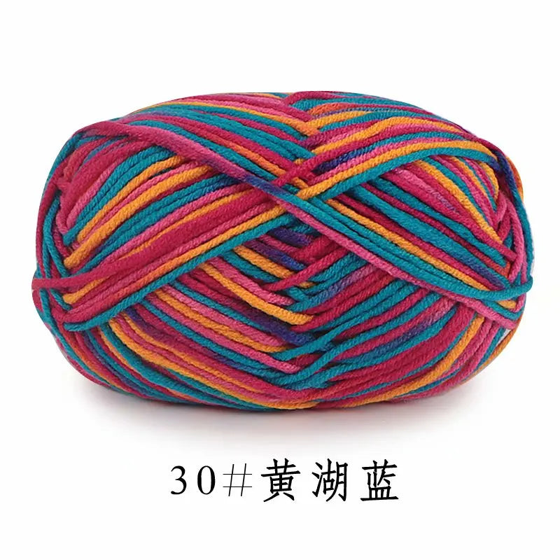 Colorful Soft Cotton Yarn 5Strands 50g 2.5mm
