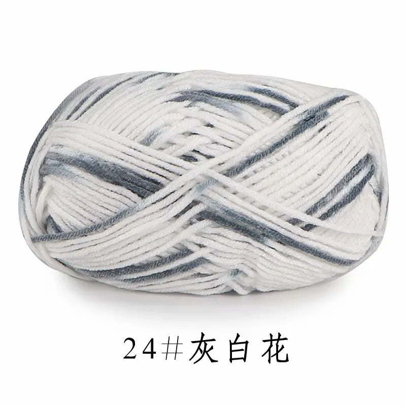 Colorful Soft Cotton Yarn 5Strands 50g 2.5mm