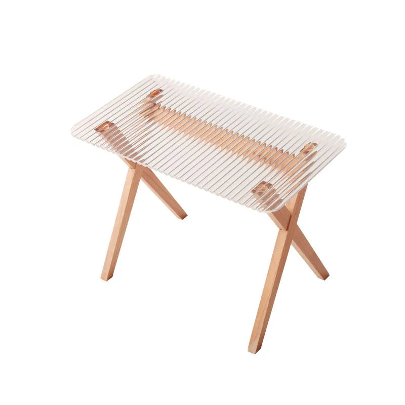 Galaxy Transparent table top, Wood Chair selection