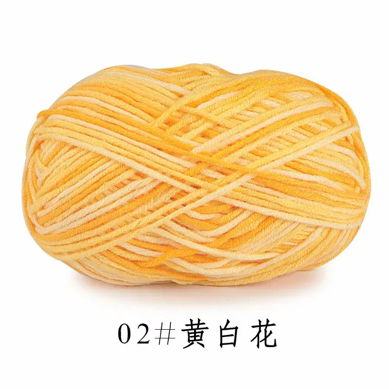 Colorful Soft Cotton Yarn 5Strands 50g 2.5mm