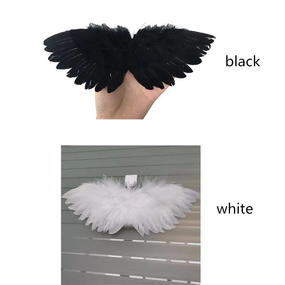 Tallulah White / Black Model Mini Feather Wing 1/6 Doll