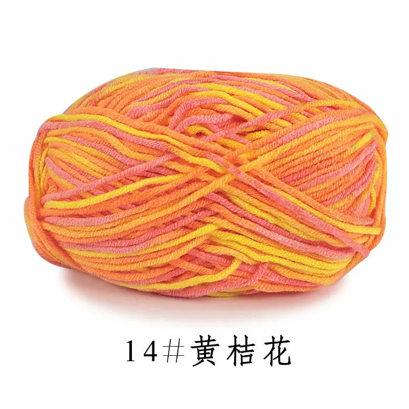 Colorful Soft Cotton Yarn 5Strands 50g 2.5mm