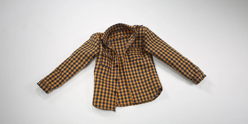 Casual Wear Open Collar Plaid Shirt & Multi Pocket Cargo Pants variety