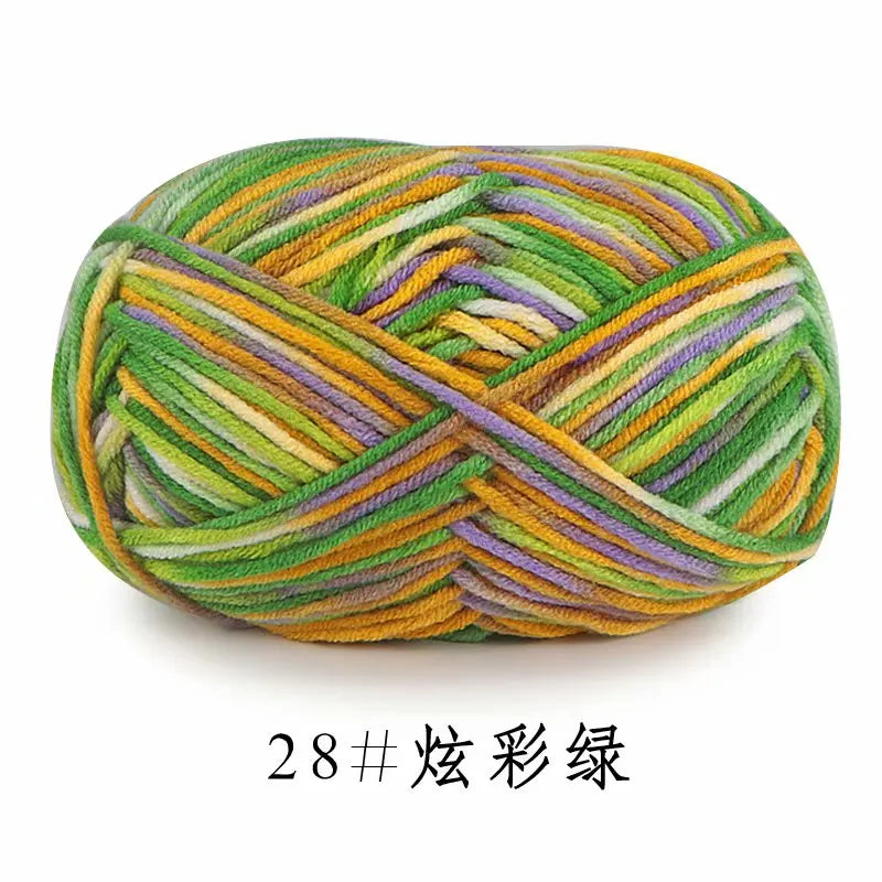 Colorful Soft Cotton Yarn 5Strands 50g 2.5mm