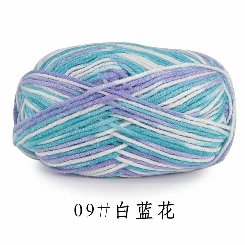 Colorful Soft Cotton Yarn 5Strands 50g 2.5mm