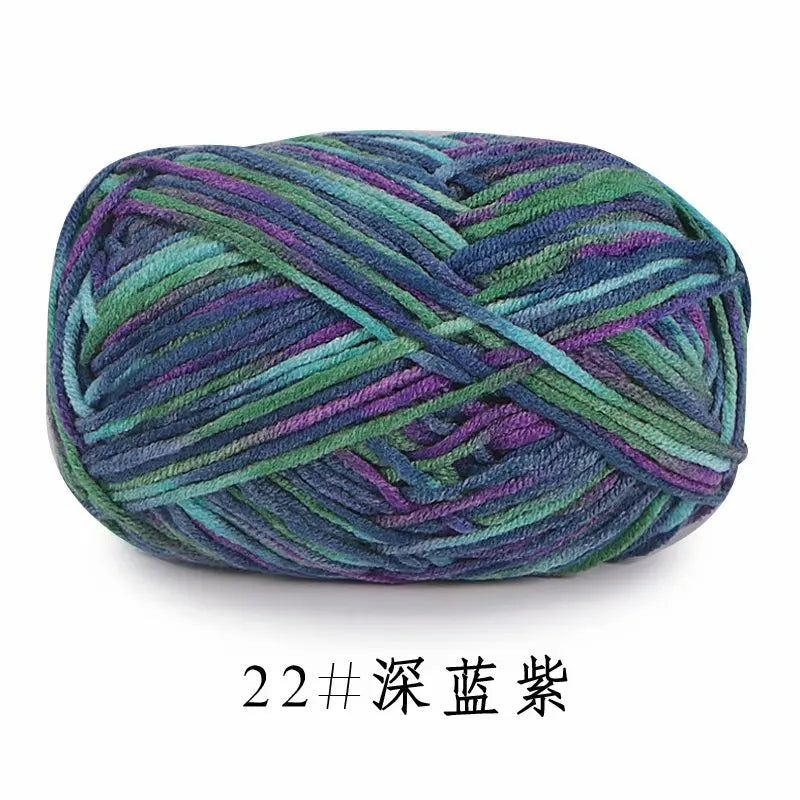 Colorful Soft Cotton Yarn 5Strands 50g 2.5mm