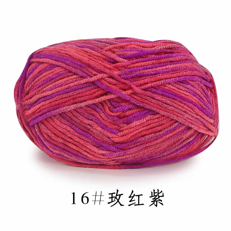 Colorful Soft Cotton Yarn 5Strands 50g 2.5mm