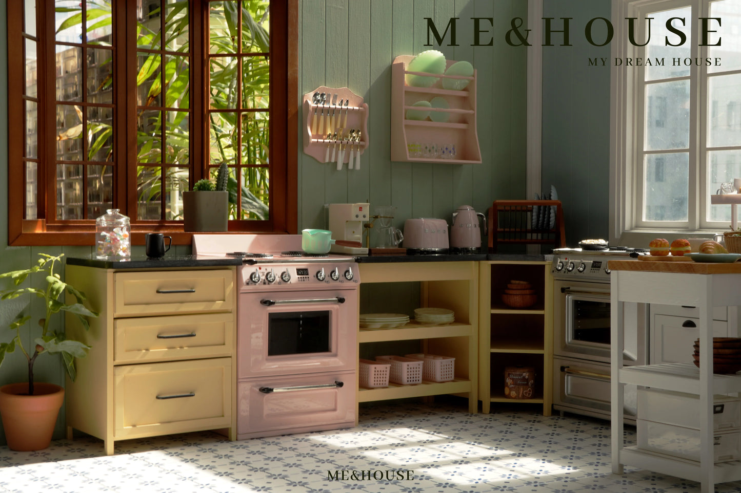 1/6 Kitchen Stove Oven Cooking Bench