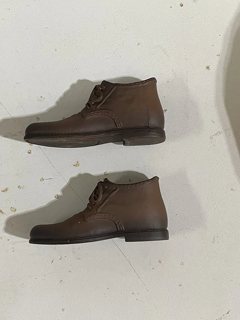 Male Leather High Upper Boot- Shoe for Detachable Feet