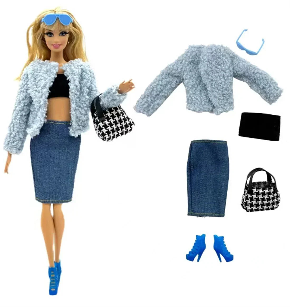 Winter selection Casual Wear +Shoes for 11.5 Inch 30cm Doll