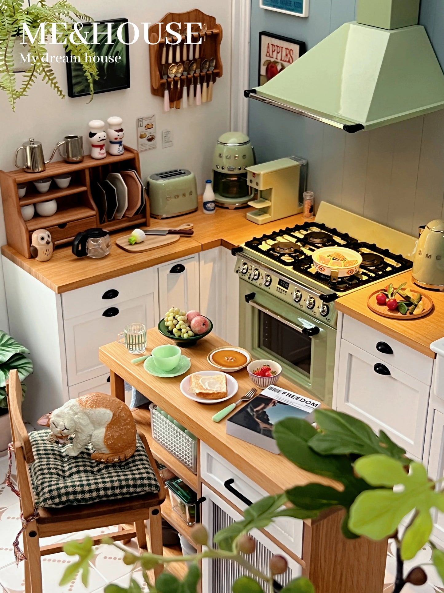 1/6 Kitchen Stove Oven Cooking Bench