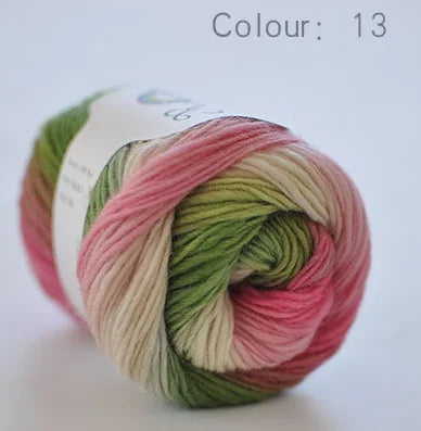 Cashmere  Wool Yarn Rainbow Color for Hand Knitting  & Crochet