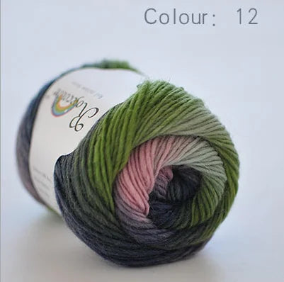 Cashmere  Wool Yarn Rainbow Color for Hand Knitting  & Crochet