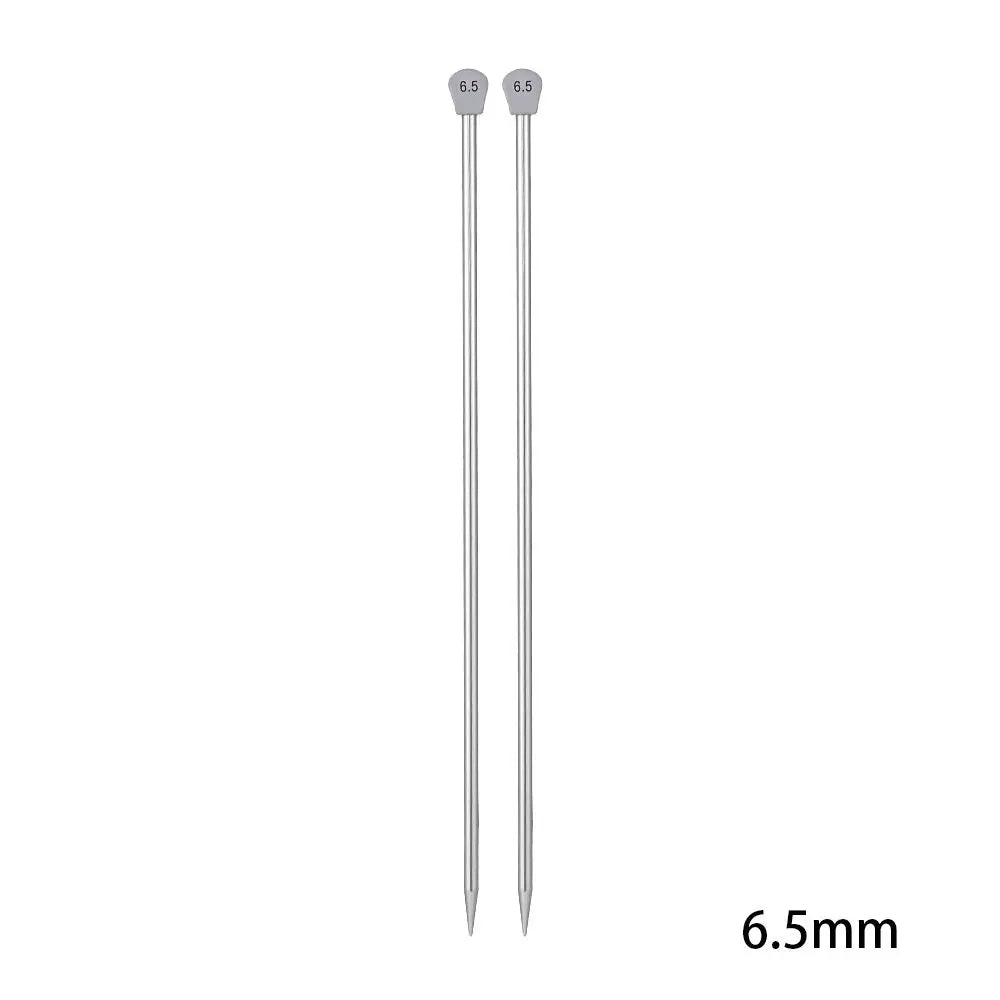 Rainbow Single Pointed Knitting Needles Pins Straight Aluminum 35cm 2.0-12mm