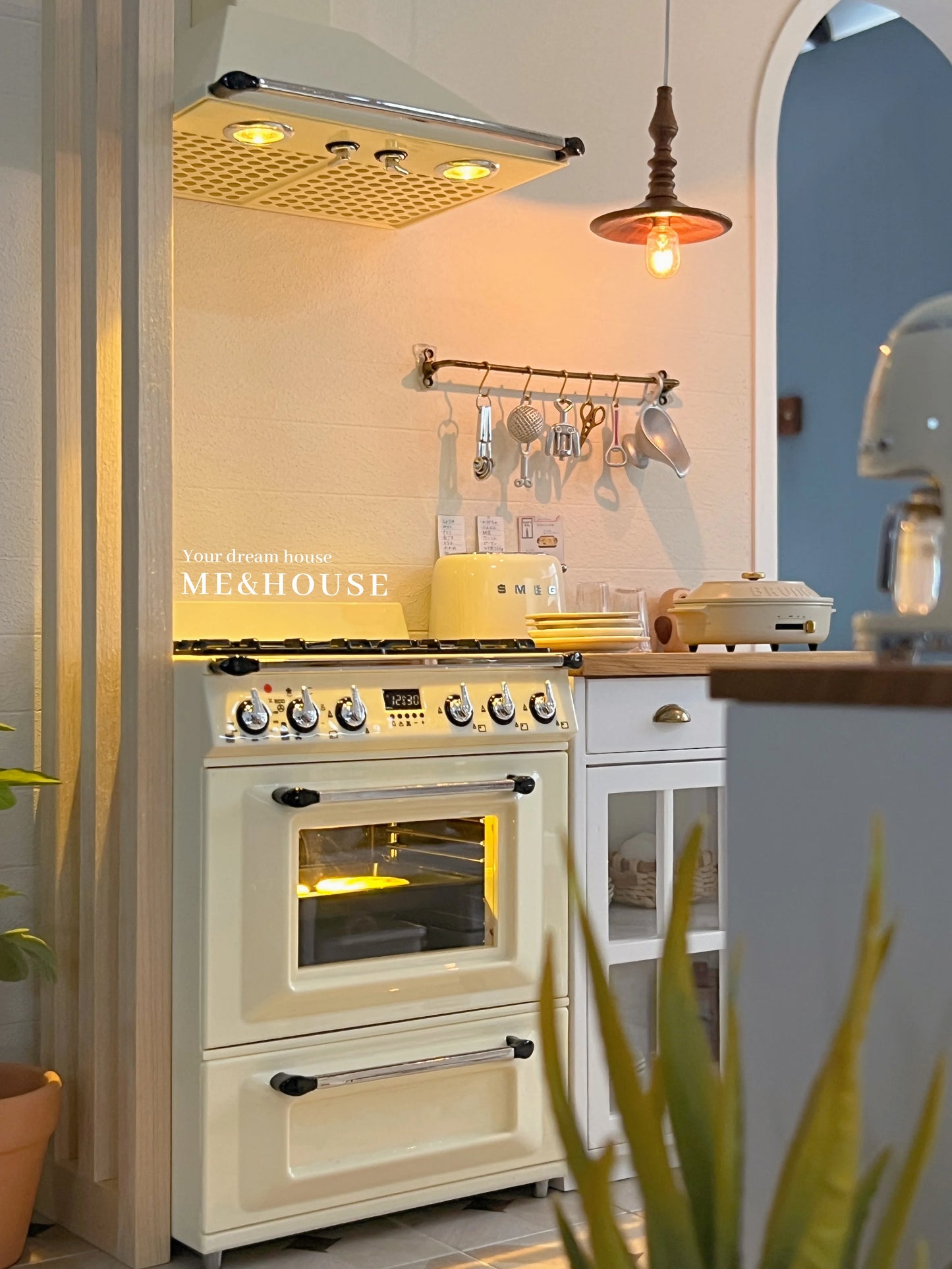 1/6  Kitchen Stove Oven Cooking Bench