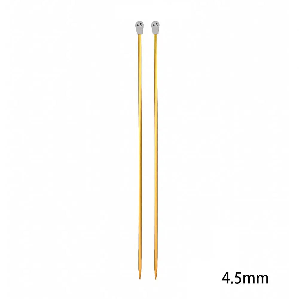 Rainbow Single Pointed Knitting Needles Pins Straight Aluminum 35cm 2.0-12mm