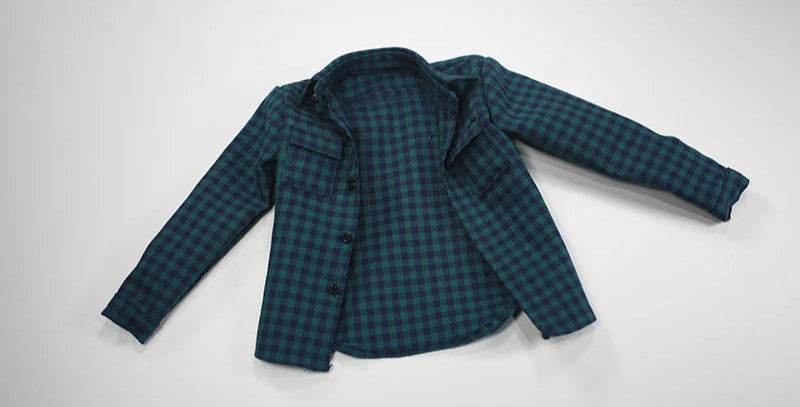 Casual Wear Open Collar Plaid Shirt  & Multi Pocket Cargo Pants variety