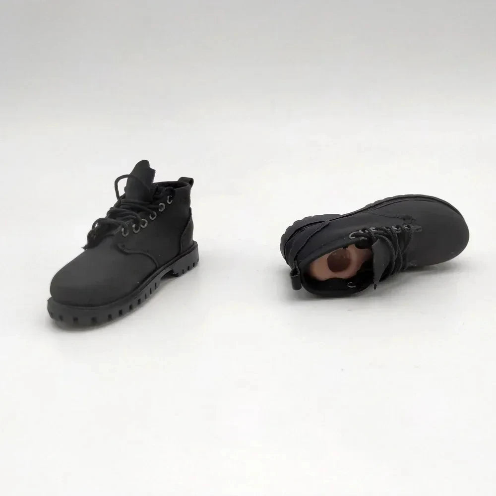 Head Hunters DNA Male Black Trendy Spliced Boots Lace-up Shoes