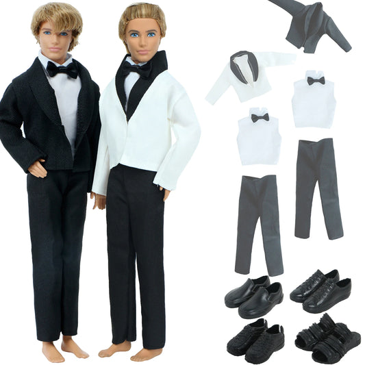 Dynasty Collection 6 Pcs/Lot = 2 Set Formal Suit & shoes