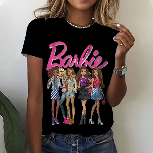 2024 Barbie Short Sleeve Summer Breathable T Shirt