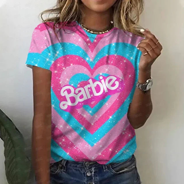 2024 Barbie Short Sleeve Summer Breathable T Shirt