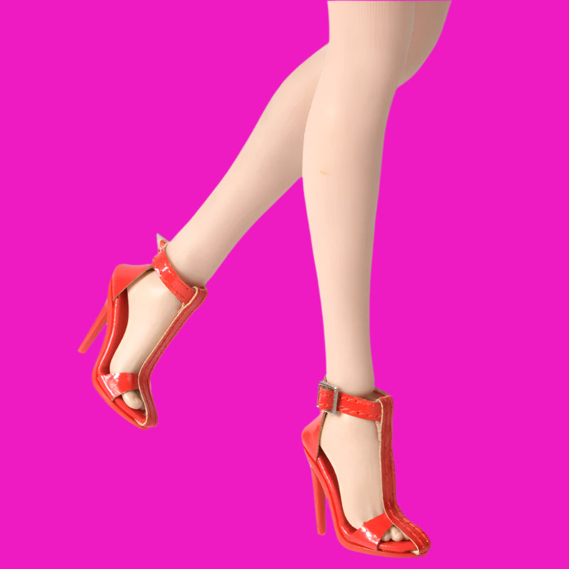 DNA Designer Collection 1 Lace Up High-heeled Shoes Sandals with Chain